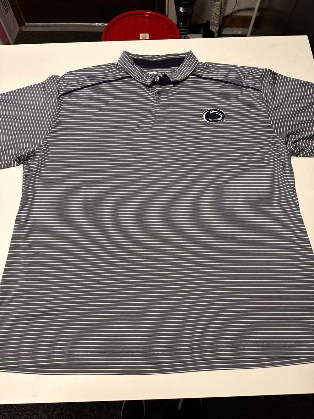 Russell Penn State Nittany Lions Polo Size 2XL Grey Striped
